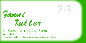 fanni kuller business card